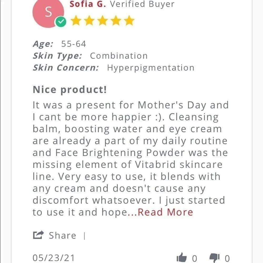 Vitabrid C12 Face Brightening Powder NEW Ipsy bag